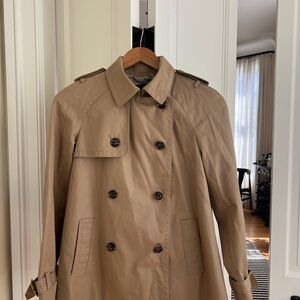 Banana Republic Khaki Double-Breasted Trench Coat